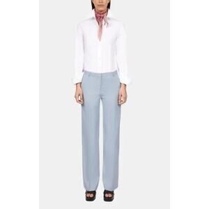 $345 The Kooples Women's Light Blue Wide-Leg Dress Pants US Size 4